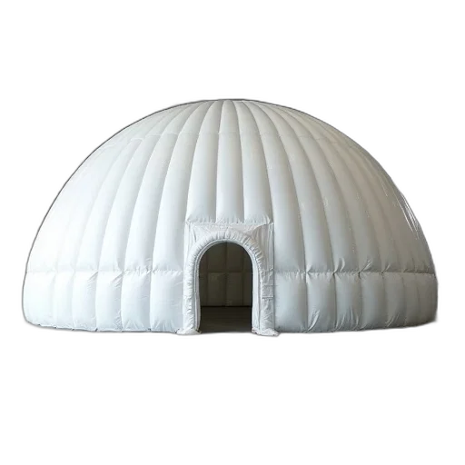 hat, umbrella, 3d render, large, white, inflatable, dome, structure transparent PNG cut-out