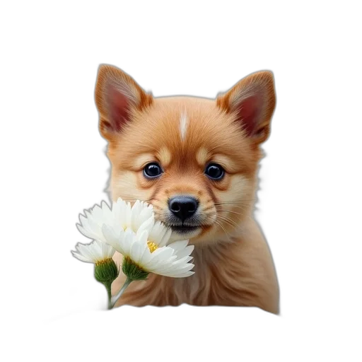flower, animal, face, staff transparent PNG cut-out