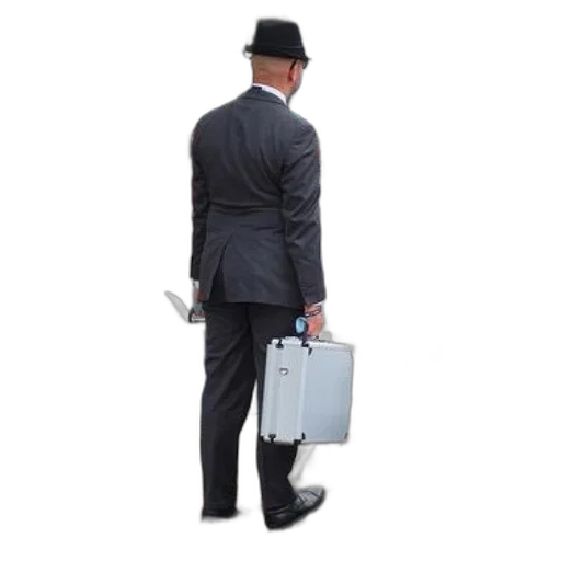 staff, hat, man, suit transparent PNG cut-out