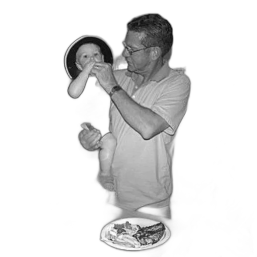 mask, staff, face, jewelry, photorealistic, man, holding, baby transparent PNG cut-out