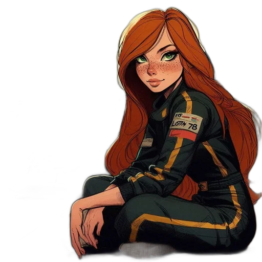 jacket, face, dress, hair, concept art, cartoon, comic book art, anime transparent PNG cut-out
