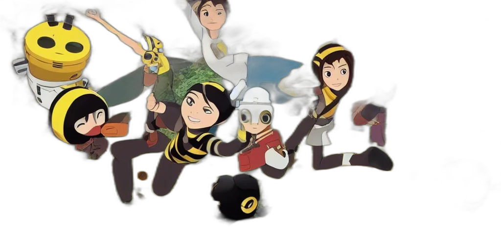 staff, concept art, anime, cartoon transparent PNG cut-out
