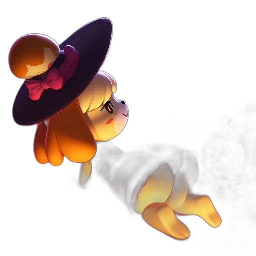 flower, creature, hat, crown, concept art, 3d render, pixel art, vaporwave transparent PNG cut-out