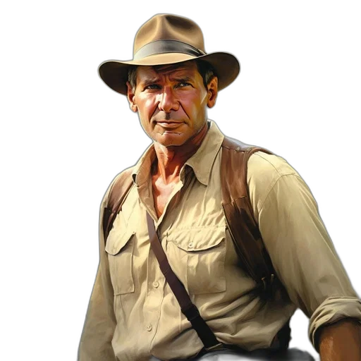 hat, staff, weapon, animal, photorealistic, concept art, oil painting, 3d render transparent PNG cut-out