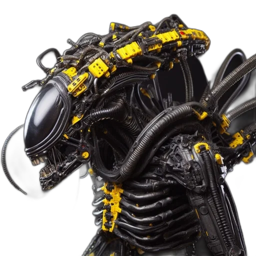 robot, concept art, 3d render, cyberpunk, outer space, artifact, portrays, unique transparent PNG cut-out