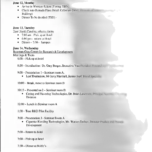 detailed, itinerary, june, 12-14, including, travel, details, meetings transparent PNG cut-out