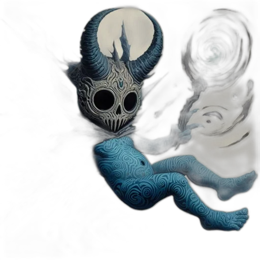 mask, creature, dragon, jewelry, concept art, fantasy art, 3d render, watercolor transparent PNG cut-out