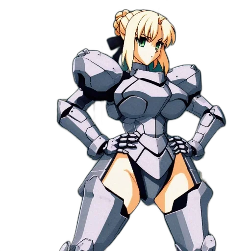 robot, weapon, dress, sword, pixel art, concept art, anime, 3d render transparent PNG cut-out