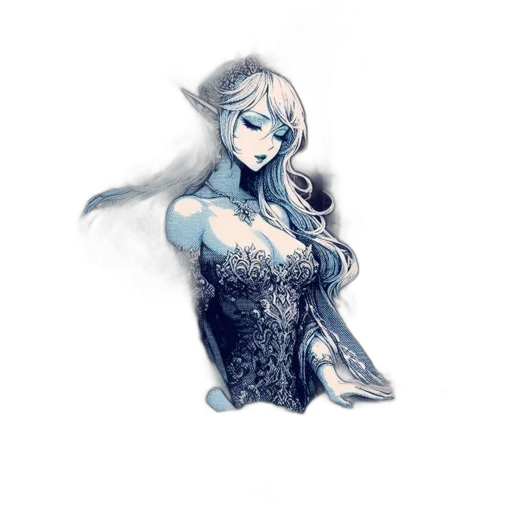 dress, staff, dragon, sword, fantasy art, concept art, pixel art, watercolor transparent PNG cut-out