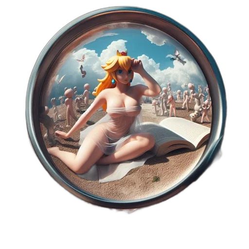 jewelry, hat, concept art, fantasy art, oil painting, 3d render, underwater, beach transparent PNG cut-out