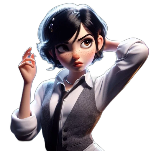 staff, face, jacket, robot, concept art, anime, cartoon, comic book art transparent PNG cut-out