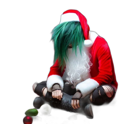 weapon, concept art, 3d render, pixel art, photorealistic, person, santa, costume transparent PNG cut-out