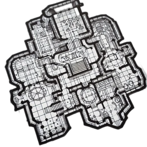 building, crown, concept art, pixel art, 3d render, monochrome, intricate, labeled transparent PNG cut-out