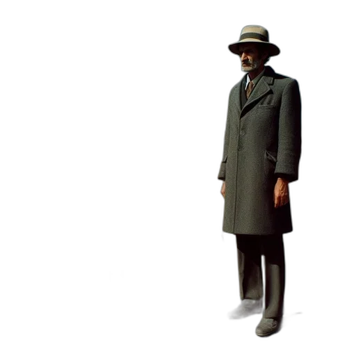 hat, jacket, staff, umbrella, concept art, 3d render, photorealistic, pixel art transparent PNG cut-out