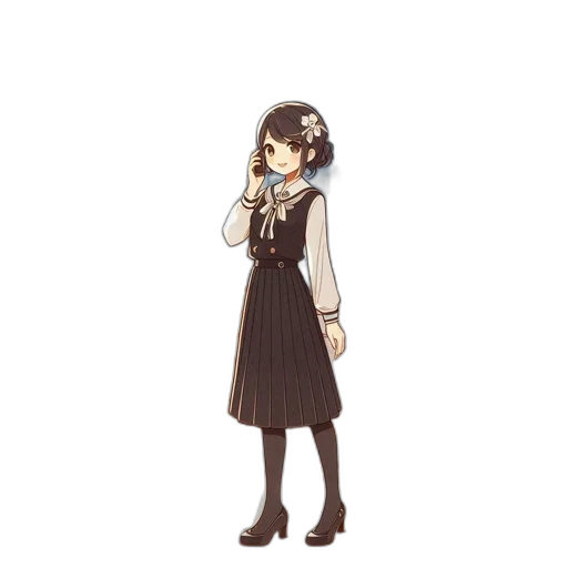 staff, dress, jewelry, animal, pixel art, concept art, cartoon, anime transparent PNG cut-out