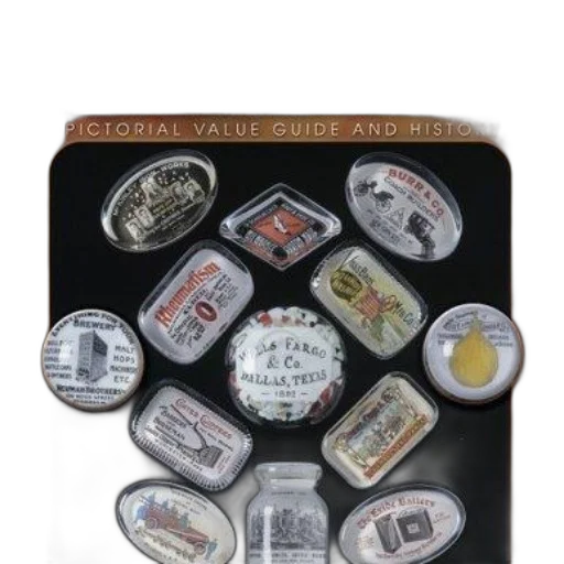 jewelry, book, cover, featuring, various, paperweights, title, reads transparent PNG cut-out