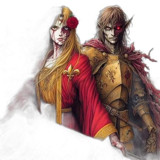 mask, fantasy art, concept art, watercolor, comic book art, red, golden, dark transparent PNG cut-out
