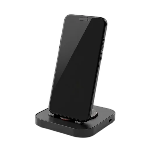 robot, staff, 3d render, modern, black, smartphone, touchscreen, camera transparent PNG cut-out