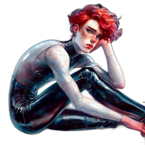 robot, creature, cyberpunk, comic book art, concept art, watercolor, neon lights, outer space transparent PNG cut-out