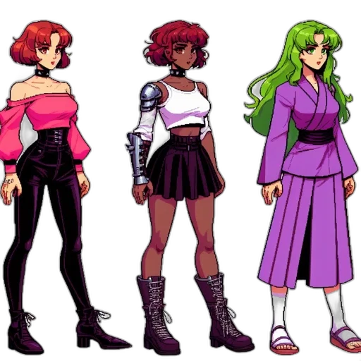 concept art, pixel art, comic book art, anime, neon, dark, colorful, monochrome transparent PNG cut-out