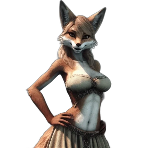 dress, animal, staff, concept art, fantasy art, 3d render, photorealistic, earth tones transparent PNG cut-out