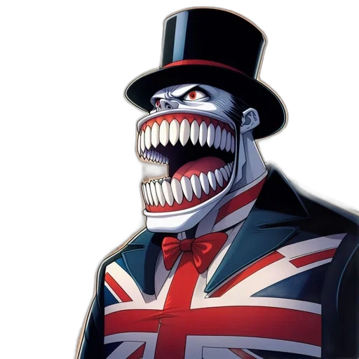 mask, comic book art, concept art, cartoon, exuberant, man, british-flagged, suit transparent PNG cut-out