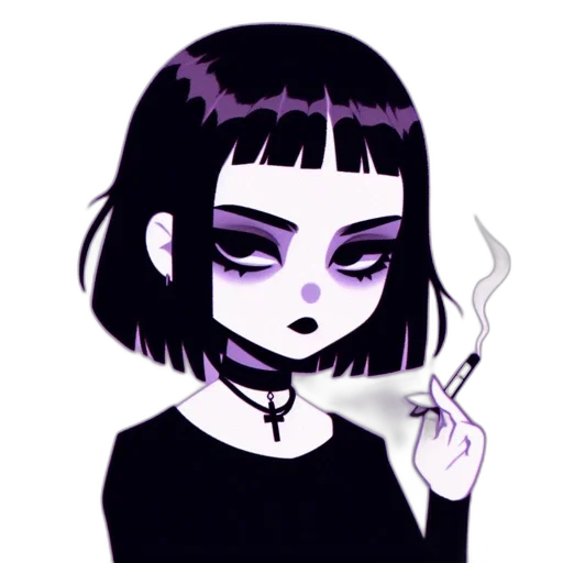 mask, face, creature, staff, anime, cartoon, pixel art, vaporwave transparent PNG cut-out