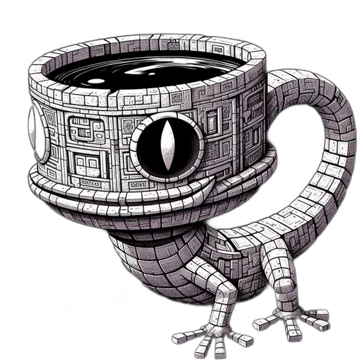 dragon, robot, furniture, jewelry, concept art, fantasy art, pixel art, 3d render transparent PNG cut-out