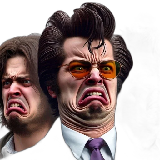 face, mask, concept art, photorealistic, comic book art, cartoon, three, formally-attired transparent PNG cut-out