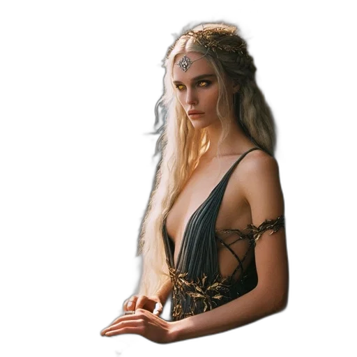 dress, dragon, jewelry, crown, fantasy art, concept art, pixel art, photorealistic transparent PNG cut-out