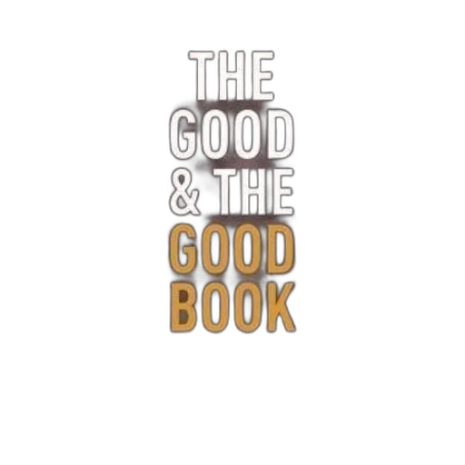 good, book, text, white, gold, dark, background, open transparent PNG cut-out