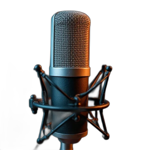 staff, 3d render, photorealistic, radio, microphone, words, talking, active transparent PNG cut-out