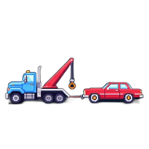 car, weapon, pixel art, concept art, fire, stylized, illustration, tow transparent PNG cut-out