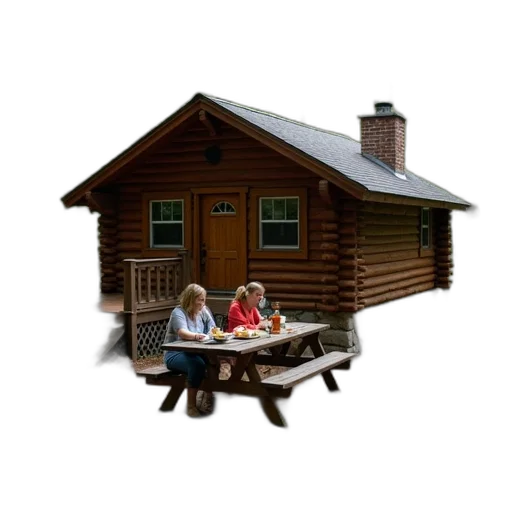 furniture, building, 3d render, concept art, photorealistic, pixel art, rustic, wooden transparent PNG cut-out
