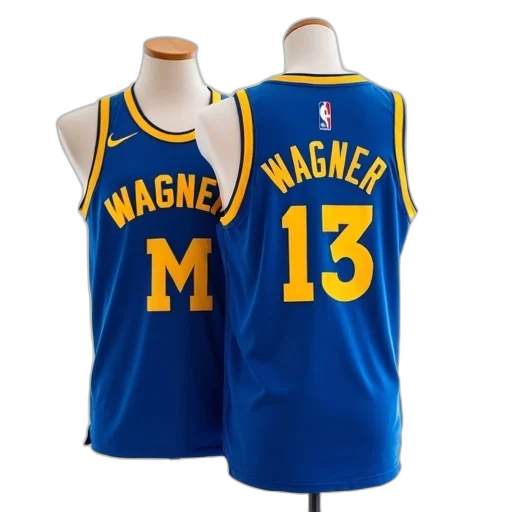 blue, basketball, jersey, name, wagner, back, number, front transparent PNG cut-out