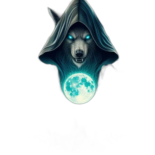 mask, creature, animal, staff, fantasy art, concept art, watercolor, comic book art transparent PNG cut-out