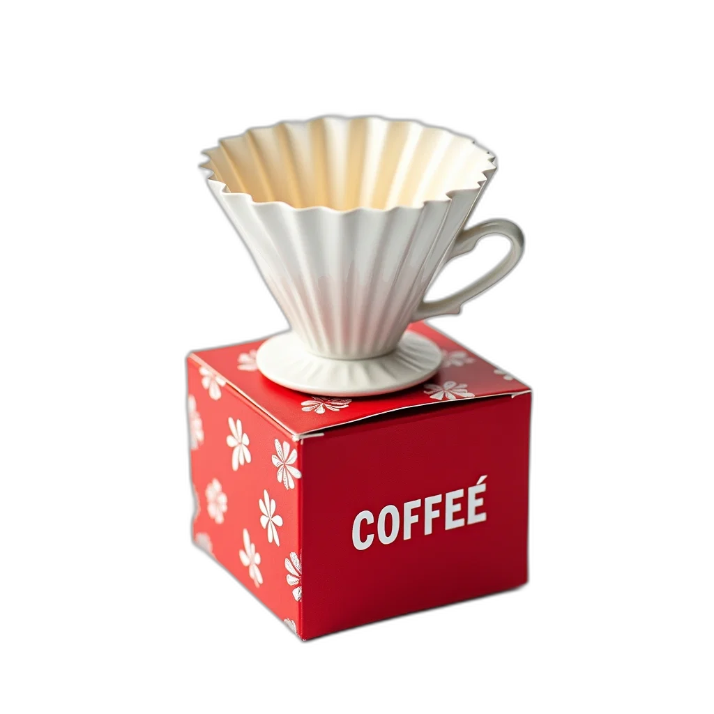3d render, photorealistic, pixel art, white, coffee, filter, stacked, top transparent PNG cut-out