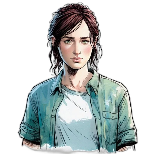 face, jacket, concept art, comic book art, pixel art, photorealistic, blue, green transparent PNG cut-out