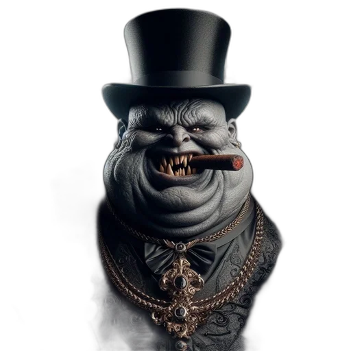 mask, face, hat, staff, concept art, photorealistic, 3d render, fantasy art transparent PNG cut-out