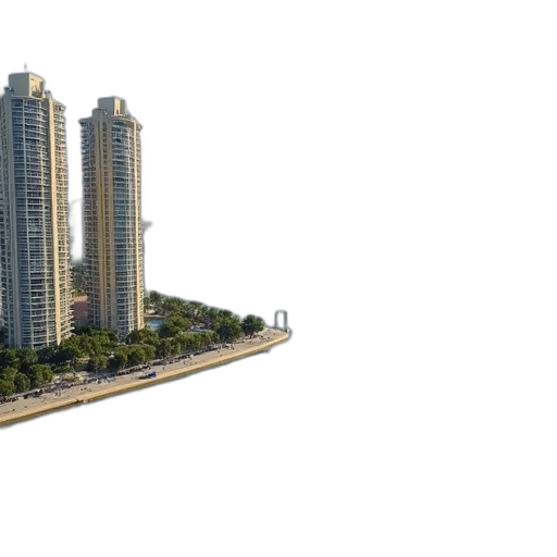 building, 3d render, photorealistic, concept art, aerial, view, city, large transparent PNG cut-out