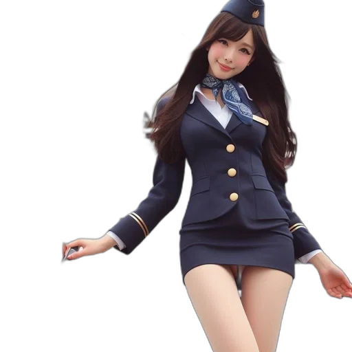 jacket, staff, dress, 3d render, concept art, photorealistic, anime, young transparent PNG cut-out