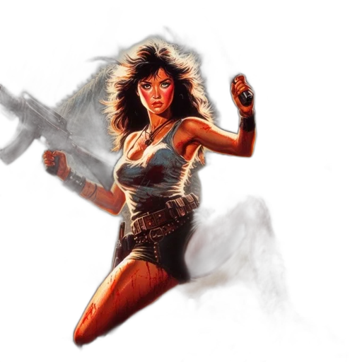 comic book art, fantasy art, concept art, pixel art, dramatic, scene, determined, woman transparent PNG cut-out