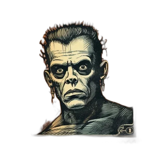 face, mask, creature, comic book art, concept art, photorealistic, watercolor, image transparent PNG cut-out
