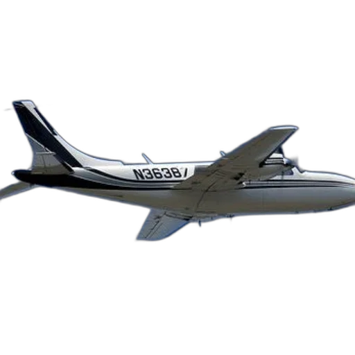 3d render, photorealistic, small, white, airplane, registration, number, n36387 transparent PNG cut-out
