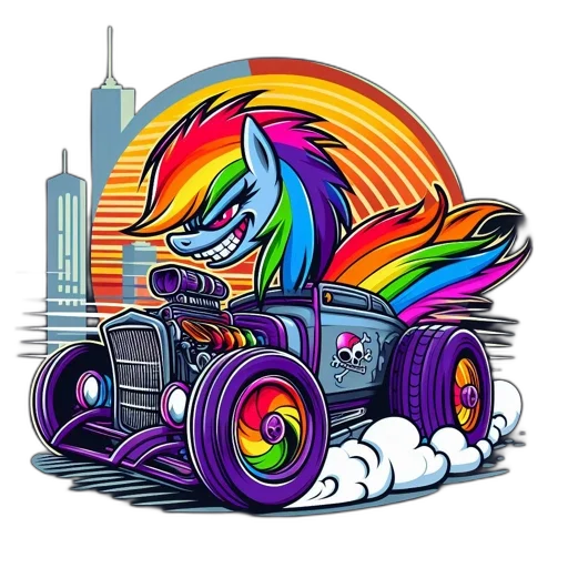 car, dragon, pixel art, concept art, cyberpunk, fantasy art, colorful, anthropomorphic transparent PNG cut-out