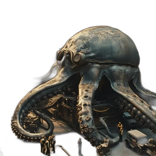 creature, hat, mask, animal, concept art, 3d render, photorealistic, fantasy art transparent PNG cut-out
