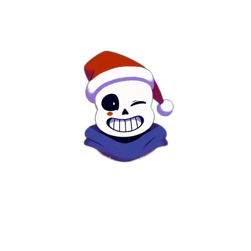 hat, pixel art, 3d render, concept art, cartoon, skeletal, figure, santa transparent PNG cut-out
