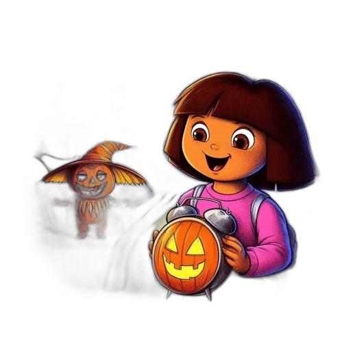 concept art, cartoon, 3d render, pixel art, young, girl, holds, lantern transparent PNG cut-out