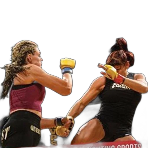 concept art, photorealistic, dynamic, image, two, female, fighters, action transparent PNG cut-out