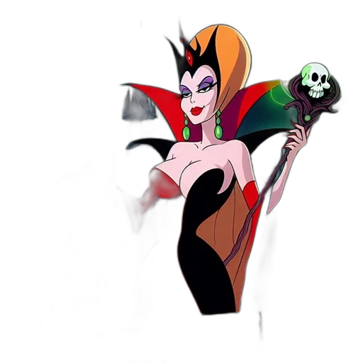 concept art, comic book art, cartoon, pixel art, animated, villainess, stands, before transparent PNG cut-out